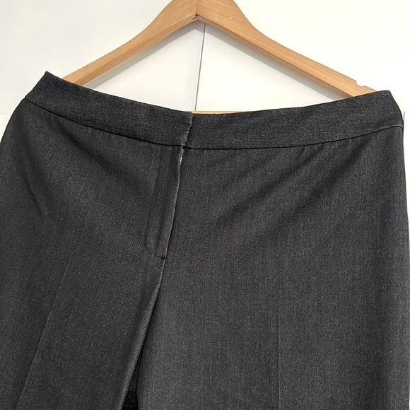 Tahari Womens Wide Leg High Waisted Trousers Charcoal Gray Career Pants Size 10 - Picture 5 of 15